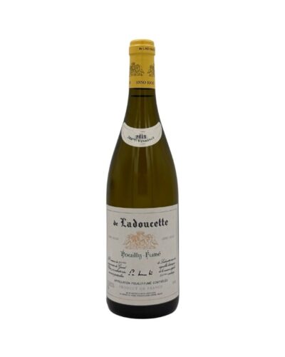 Bottiglia de Ladoucette Pouilly-Fumé 2015: produttore "de Ladoucette", denominazione "Pouilly-Fumé", annata "2015", simbolo musicale, "1605-2015".