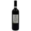 Retro della bottiglia di Nadia Curto Langhe Nebbiolo Curto 2022 con etichetta descrittiva che include il nome del produttore "CURTO", la denominazione "Langhe Nebbiolo", l'annata "2022" e un breve testo descrittivo in italiano che parla di passione e amore per la terra. Sono presenti anche i contatti dell'azienda e certificazioni biologiche.