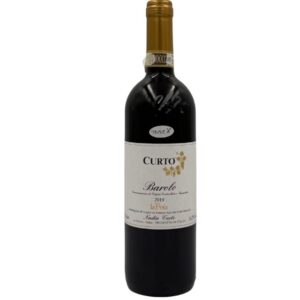 Bottiglia Nadia Curto Barolo La Foia 2019 con etichetta chiara, nome grande "CURTO", vigna "La Foia" e adesivo "TRIPLE A".