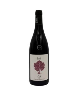 Bottiglia Eredi di Cobelli Aldo ERT con etichetta minimalista, foglia di vite rossa e adesivo "(Le Clos)" sulla spalla.