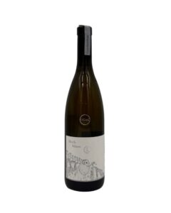 Bottiglia Cantina Kurtatsch Hoch Klaus Weiss 2022 con etichetta stilizzata di pecorelle in un paesaggio notturno.
