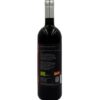 Retro bottiglia Casadei Sogno Mediterraneo Syrah 2022 Toscana IGT Biologico con etichetta, testo descrittivo e Demeter