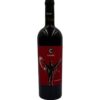 Bottiglia Casadei Armonia 2022 Toscana Rosso con etichetta rossa, figura con ali, logo C e scritte Casadei e Armonia
