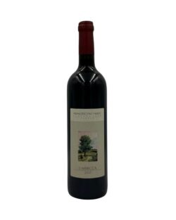 Bottiglia di Francesconi Paolo Limbecca Romagna Sangiovese Superiore 2020 Biologico con un'etichetta che presenta il nome