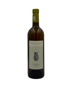 Bottiglia di Francesconi Paolo Arcaica Vino Bianco Biologico 2022 con un'etichetta che presenta il nome del produttore