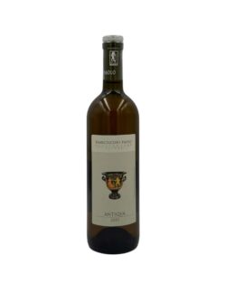 Bottiglia di Francesconi Paolo Antiqva Vino Bianco Biologico 2023 con un'etichetta cche presenta il nome del produttore