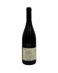 Bottiglia di Lambrusco secco biologico Aia delle Cinque Campi Fuorileggero 2022 con un'etichetta chiara che presenta il nome del produttore "Aia delle Cinque Campi" in piccolo, seguito dal nome della cuvée "Fuorileggero" in grande e dalla denominazione "Emilia Lambrusco Rosso Secco Biologico" con l'annata "2022". È presente anche un breve testo descrittivo e un QR code.