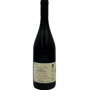 Bottiglia di Emilia Rosso frizzante secco biologico Aia delle Cinque Campi Cinque Campi Rosso 2023 con un'etichetta chiara che presenta il nome del produttore "Aia delle Cinque Campi" in piccolo, seguito dal nome della cuvée "Cinque Campi Rosso" in grande e dalla denominazione "Emilia Rosso Frizzante Secco Biologico" con l'annata "2023". È presente anche un breve testo descrittivo e un QR code.