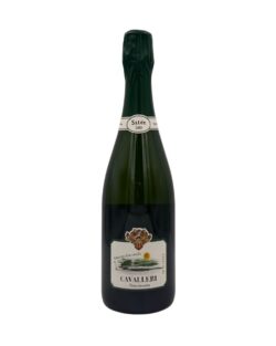 Cavalleri Satèn 2020: logo oro, "Franciacorta" in basso, collo "Satèn 2020".