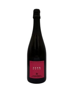 Etichetta fucsia con "FRANCIACORTA", "ZERO ROSÉ" in grande e "ANDREA ARICI" in basso su Arici Dosaggio Zero.