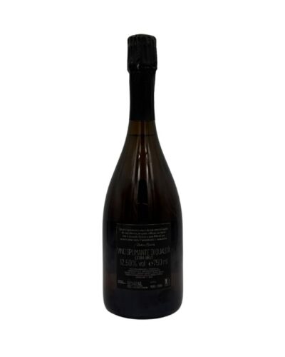 Retro Buvoli Extra Brut: etichetta nera con "VINO SPUMANTE DI QUALITÀ", 12.5% vol.