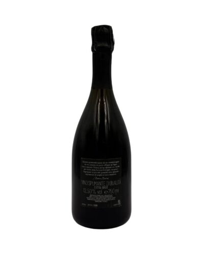 Retro Buvoli Extra Brut: etichetta nera con "VINO SPUMANTE DI QUALITÀ", 12.5% vol.