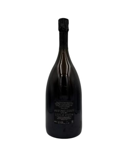 Magnum Buvoli Rosé Extra Brut: etichetta nera con "VINO SPUMANTE DI QUALITÀ ROSÉ", 12.5% vol, 1500 ml.