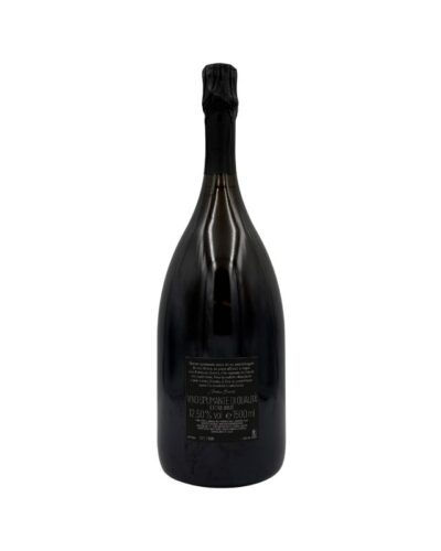 Magnum Buvoli Extra Brut: etichetta nera con "VINO SPUMANTE DI QUALITÀ", 12.5% vol, 1500 ml.