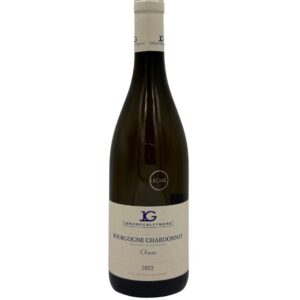Bottiglia di Bourgogne Chardonnay Orane 2022 di Jérôme Galeyrand con etichetta chiara che evidenzia il nome del produttore "JÉRÔME GALEYRAND" in un riquadro, la denominazione "BOURGOGNE CHARDONNAY", il nome della cuvée "Orane" e l'annata "2022". Un piccolo adesivo nero con la scritta bianca "(Le Clos)" è presente sopra l'etichetta principale.